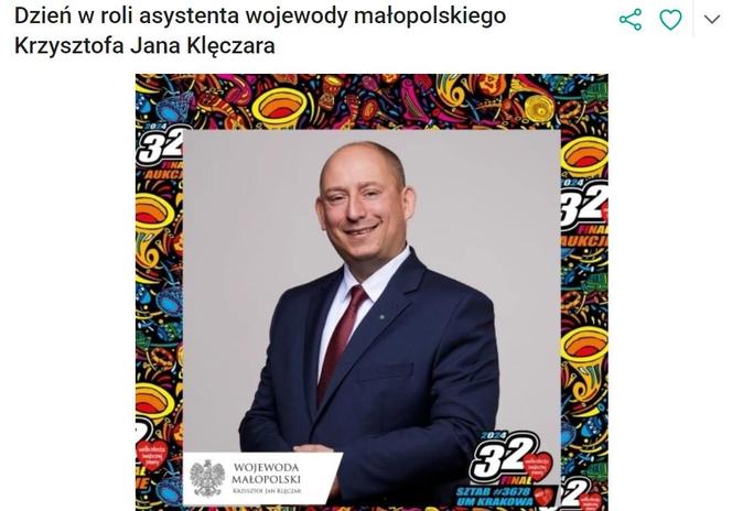 Wojewoda małopolski Krzysztof Klęczar