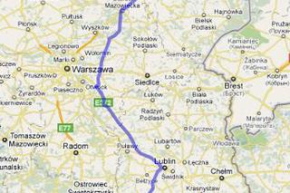 Trasa 19 Rzeszów-Mikołajki - mapka