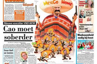 Okładka De Telegraaf na mecz Holandia - Meksyk