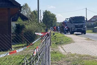 W Wyrykach dron uderzył w dom