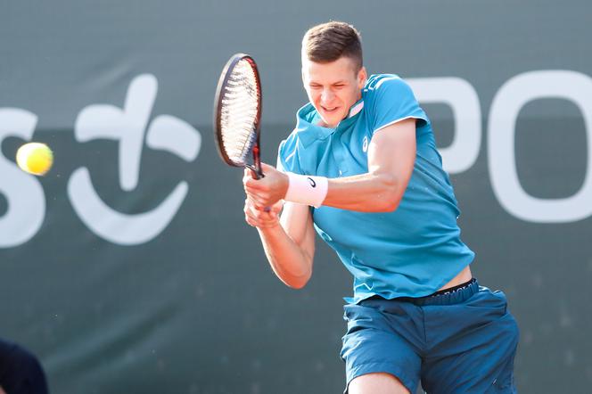 Hubert Hurkacz podczas ATP Challenger Tour Poznań Open