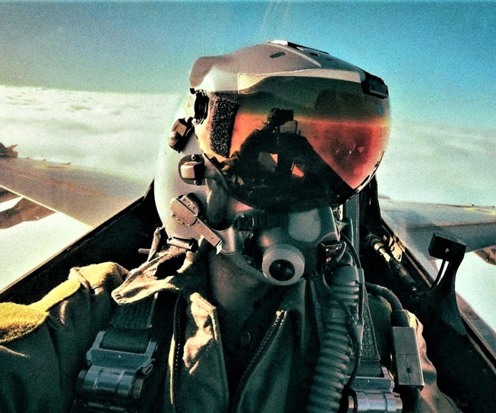 Ukraiński F-16 - widok z kabiny pilota