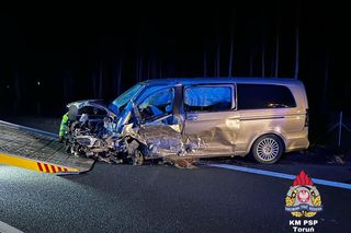 Poważny wypadek na S10 pod Toruniem. 5 osób poszkodowanych