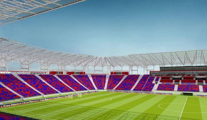 Wizualizacja zmodernizowanego stadionu Pogoni Szczecin