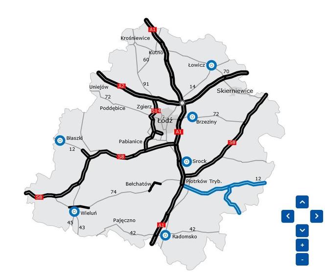 Mapa autostrad i ekspresówek