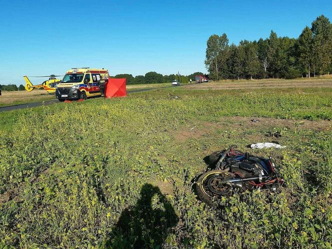 29-letni motocyklista zginął w wypadku w Wojciechowie pod Sieradzem