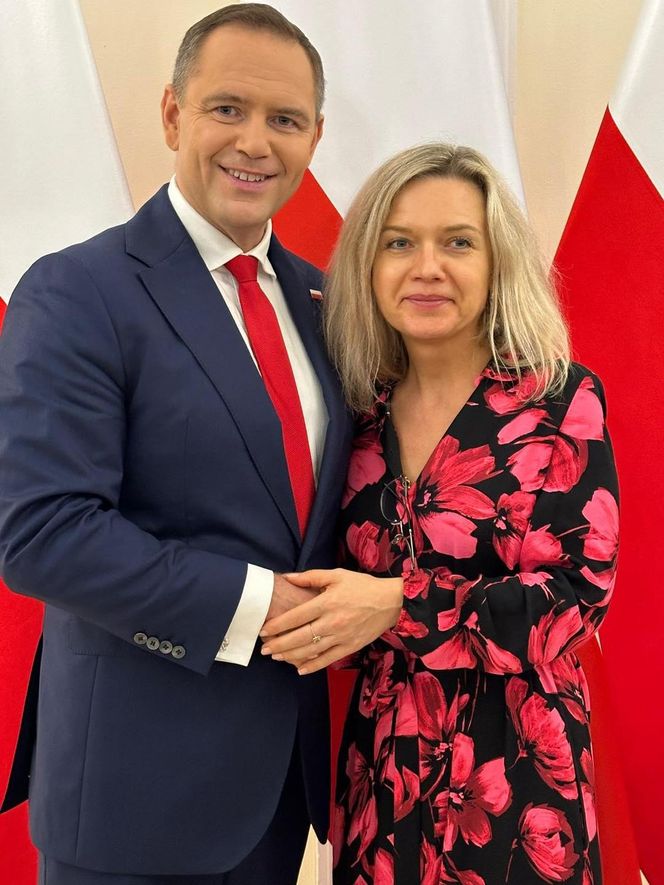 Karol Nawrocki z Małgorzatą Wassermann 