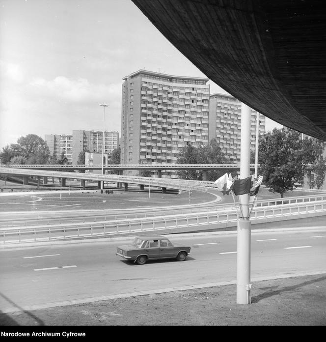 Budowa Trasy Łazienkowskiej w Warszawie 1974