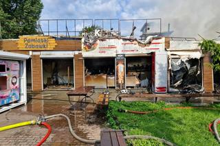 Pożar pawilonów handlowych we Władysławowie