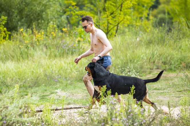 Poseł kąpał się z psem