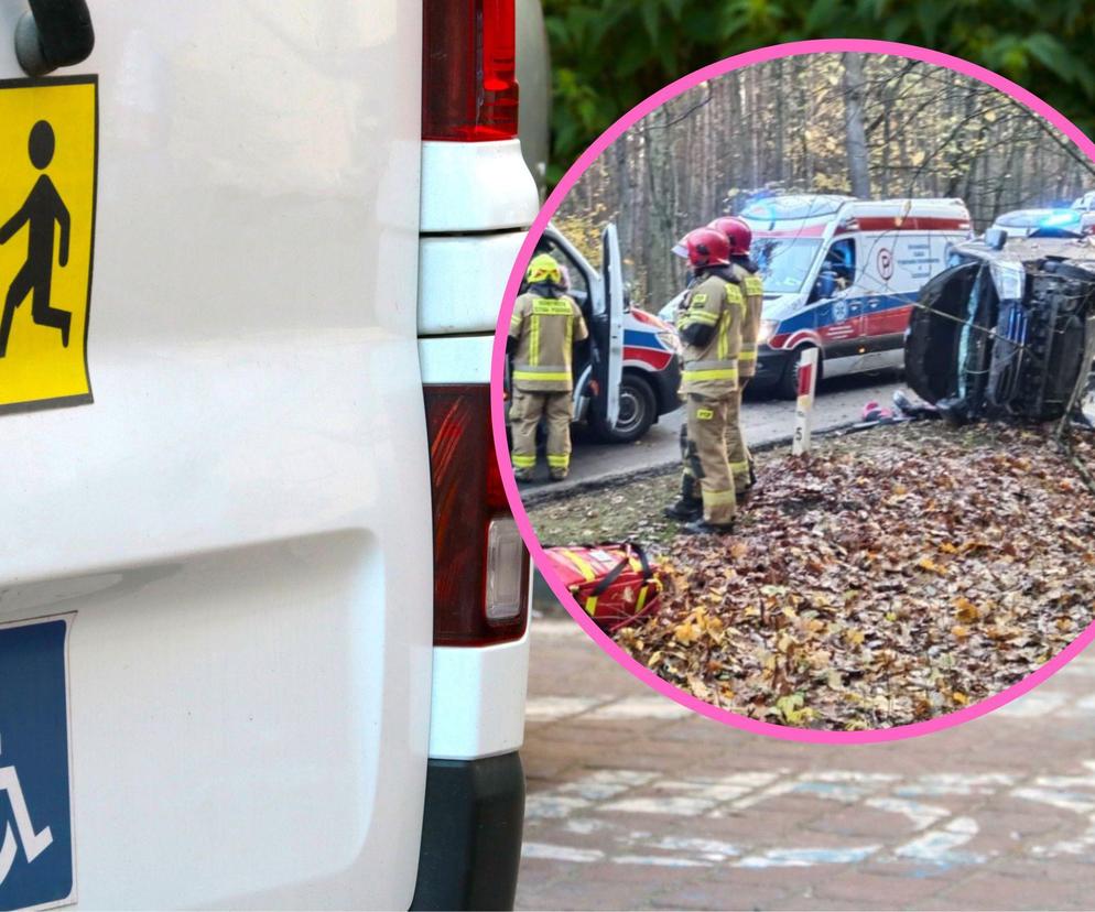 Groźny wypadek busa z dziećmi jadącymi do szkoły