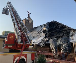 Spalony kościół Św. Floriana w Sosnowcu