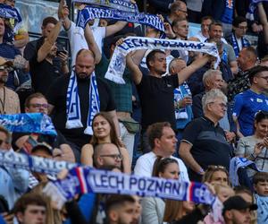 Kibice na meczu Lech Poznań - Jagiellonia Białystok. Kolejorz wypuścił z rąk zwycięstwo