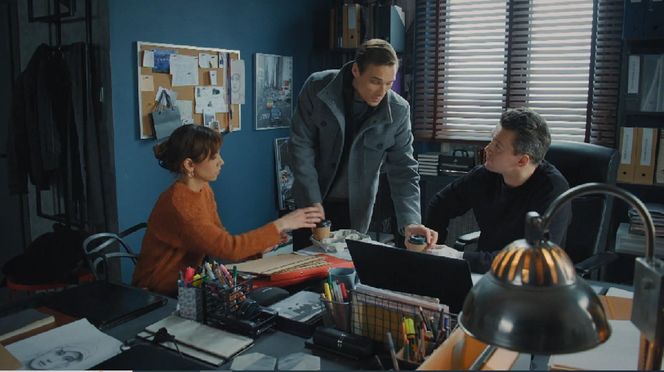 M jak miłość, odcinek 1867. Aneta (Ilona Janyst), Olek (Maurycy Popiel), Jakub (Krzysztof Kwiatkowski)