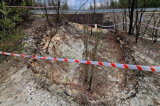 Nowe zapadliska w rejonie Olkusza. Zakaz wstępu do lasów zostanie przedłużony