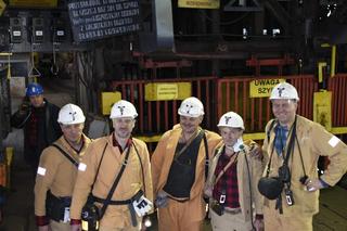 Janusz Kowalski na wycieczce w kopalni Staszic w Katowicach