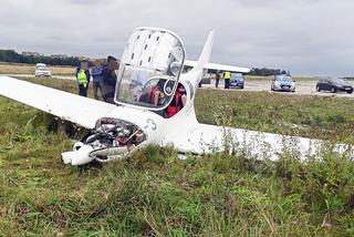 Wypadek awionetki na lotnisku w Katowicach. Doszło do awarii silnika