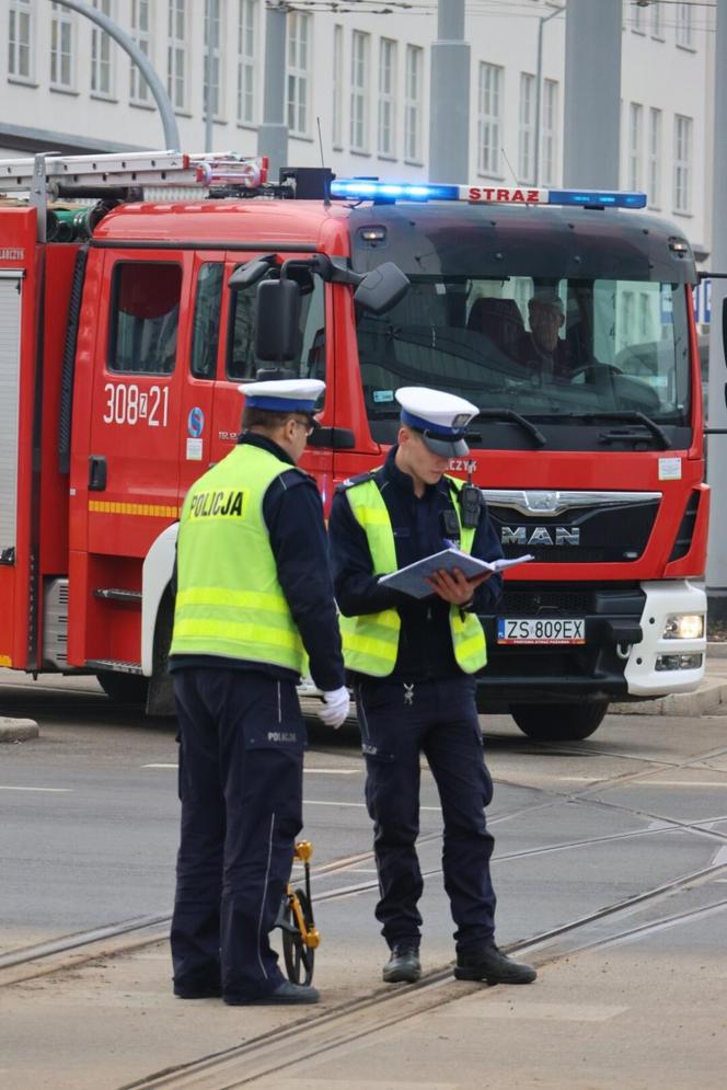 Wypadek na placu Rodła w Szczecinie