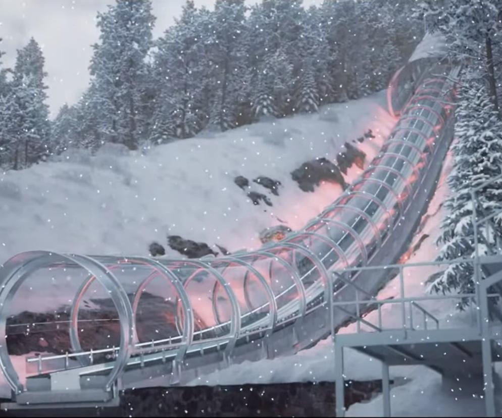 Projekt tunelu nad najazdem skoczni narciarskiej