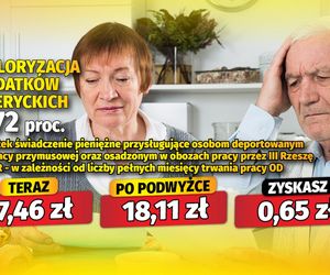 Waloryzacja dodatków emeryckich 3,72 proc.
