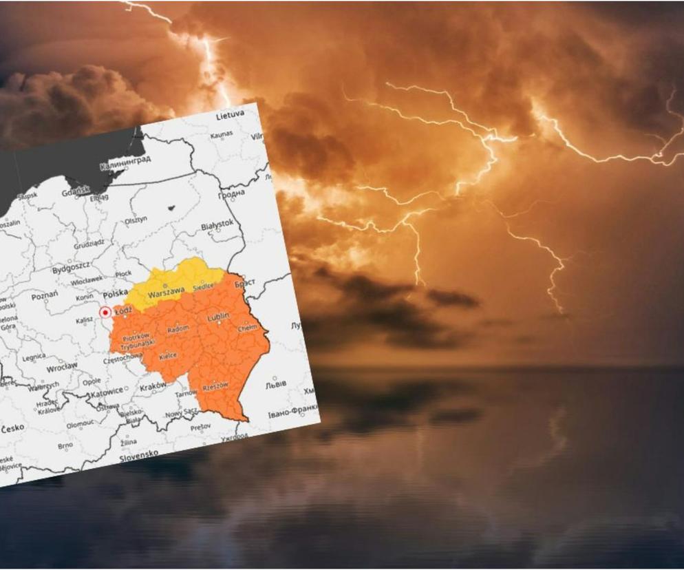 Całe woj. lubelskie świeci się na pomarańczowo! W regionie czekają nas groźne burze i ulewy