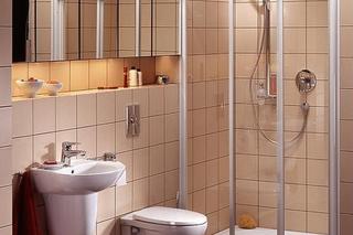 Beżowa łazienka - izolacja ścian