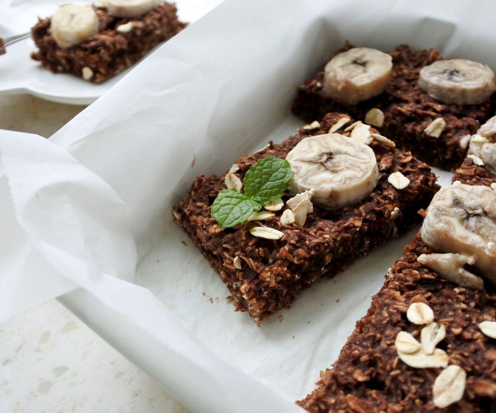 czekoladowy deser z płatków owsianych