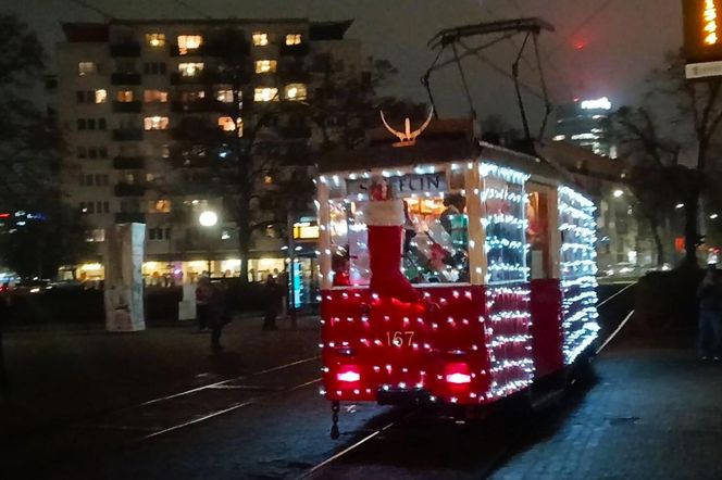 Mikołajkowy tramwaj w Szczecinie