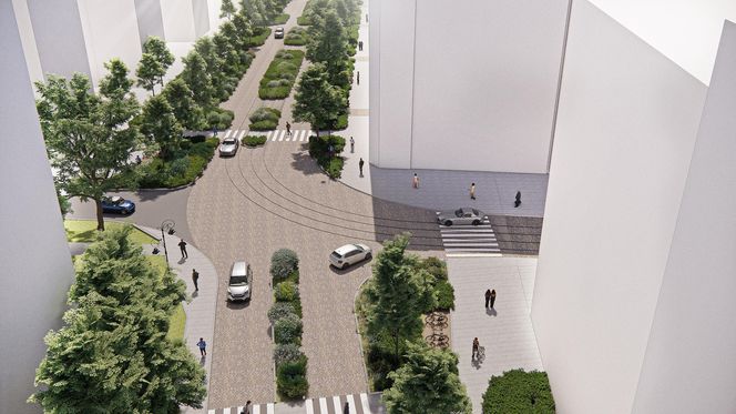 Pierwsza z koncepcji zmian na ul. Wileńskiej w Warszawie