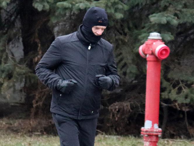 Donald Tusk podczas joggingu