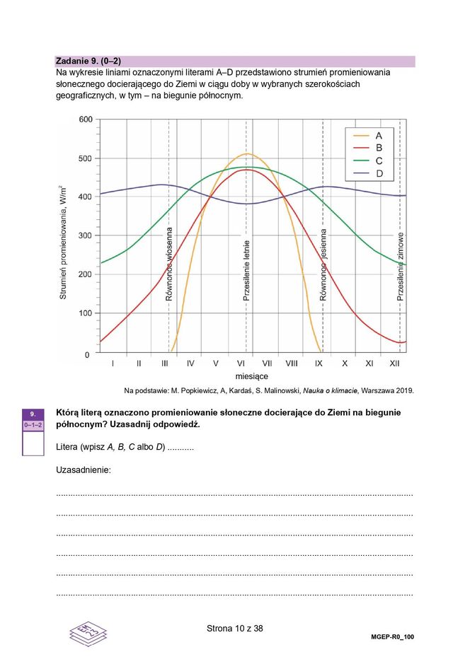 Matura próbna 2024 geografia