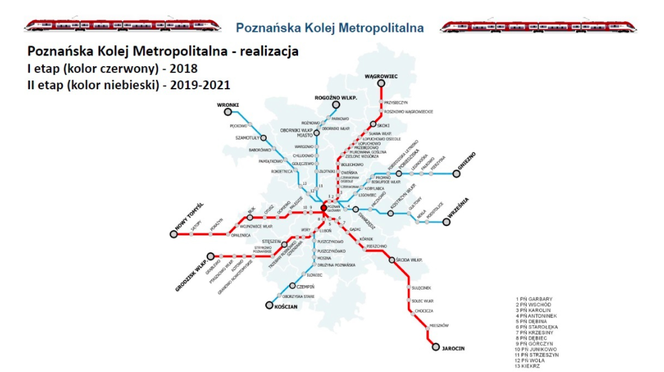 Schemat Poznańskiej Kolei Metropolitalnej