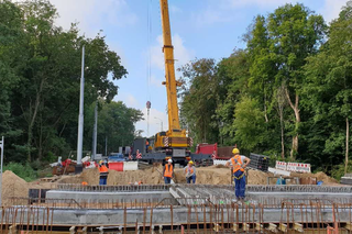 Postępy prac na budowie ul. Arkońskiej