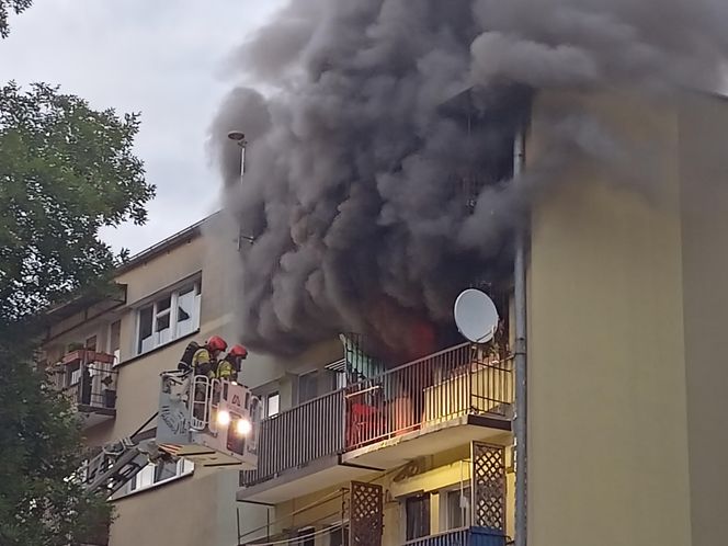 Pożar na Waryńskiego w Łodzi