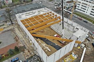 Budowa sali gimnastycznej przy ulicy Racibora w Szczecinie - styczeń 2019