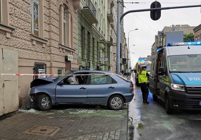 Wypadek na Placu Dąbrowskiego w Łodzi