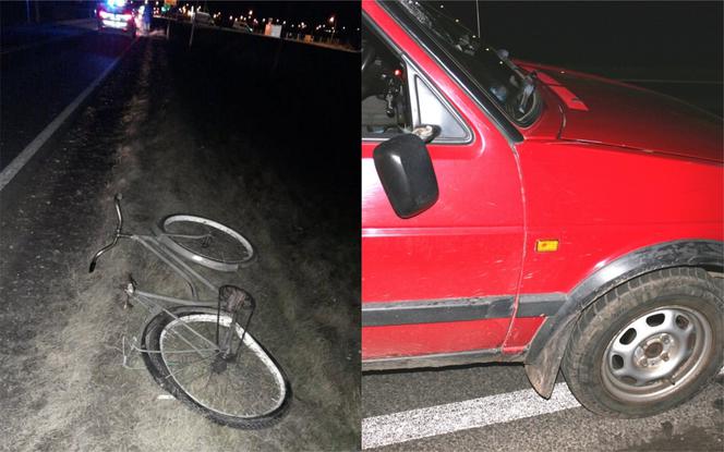 Potrącenie 51-letniego rowerzysty w Żninie! Mężczyzna trafił do szpitala [ZDJĘCIA]