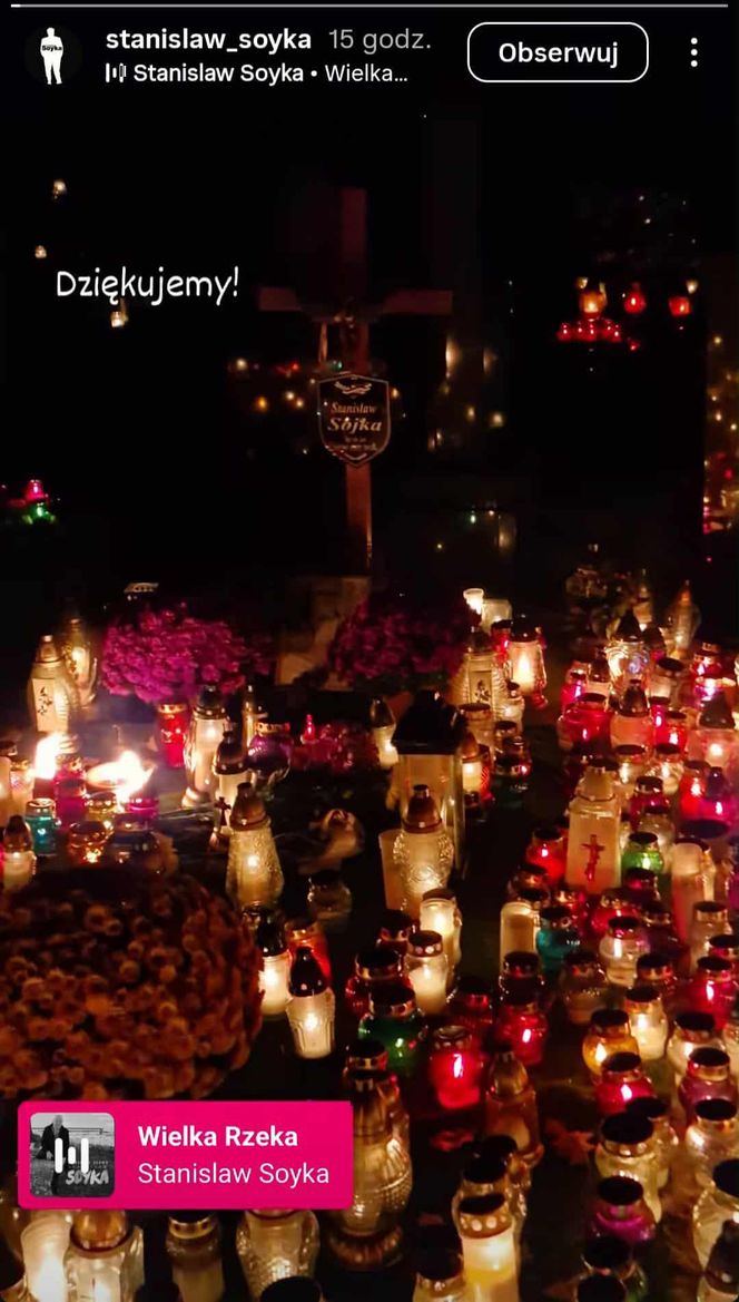 Grób Stanisława Sojki tonie w zniczach. Tłumy odwiedziły miejsce spoczynku artysty