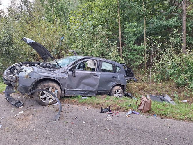 Wypadek między Stykowem i Kałkowem. Młoda kobieta w szpitalu