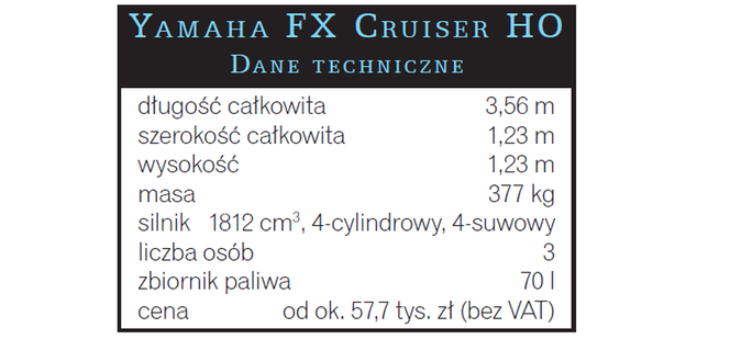 Yamaha FX Cruiser HO - Luksus i elegancja
