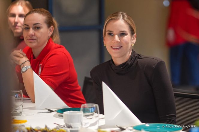 Marta Nawrocka spotkała się z reprezentacją Polski kobiet