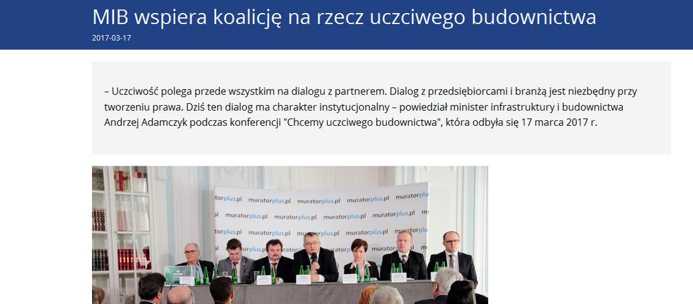 Chcemy uczciwego budownictwa - konferencja serwisu Muratorplus.pl 
