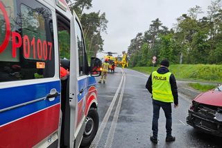Wypadek na obwodnicy Gostynia. Dwie osoby zabrane do szpitala