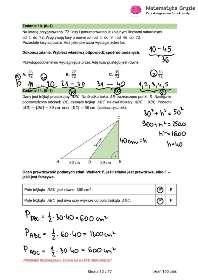 Egzamin ósmoklasisty 2025 - matematyka