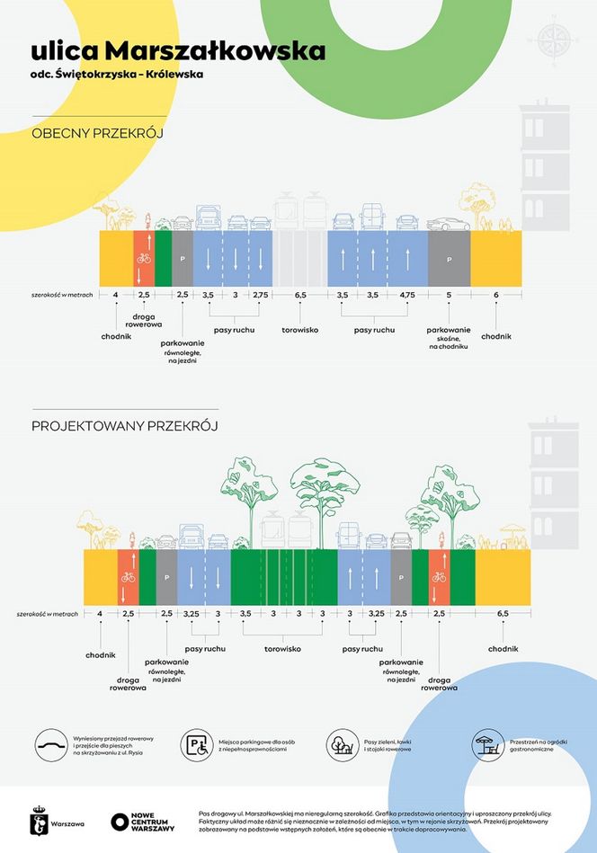 Marszałkowska w Warszawie zostanie zwężona. Tak wygląda przed przebudową 