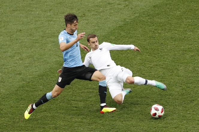 MŚ Rosja 2018. Ćwierćfinał: Urugwaj-Francja: Rodrigo Bentancur i Antoine Griezmann