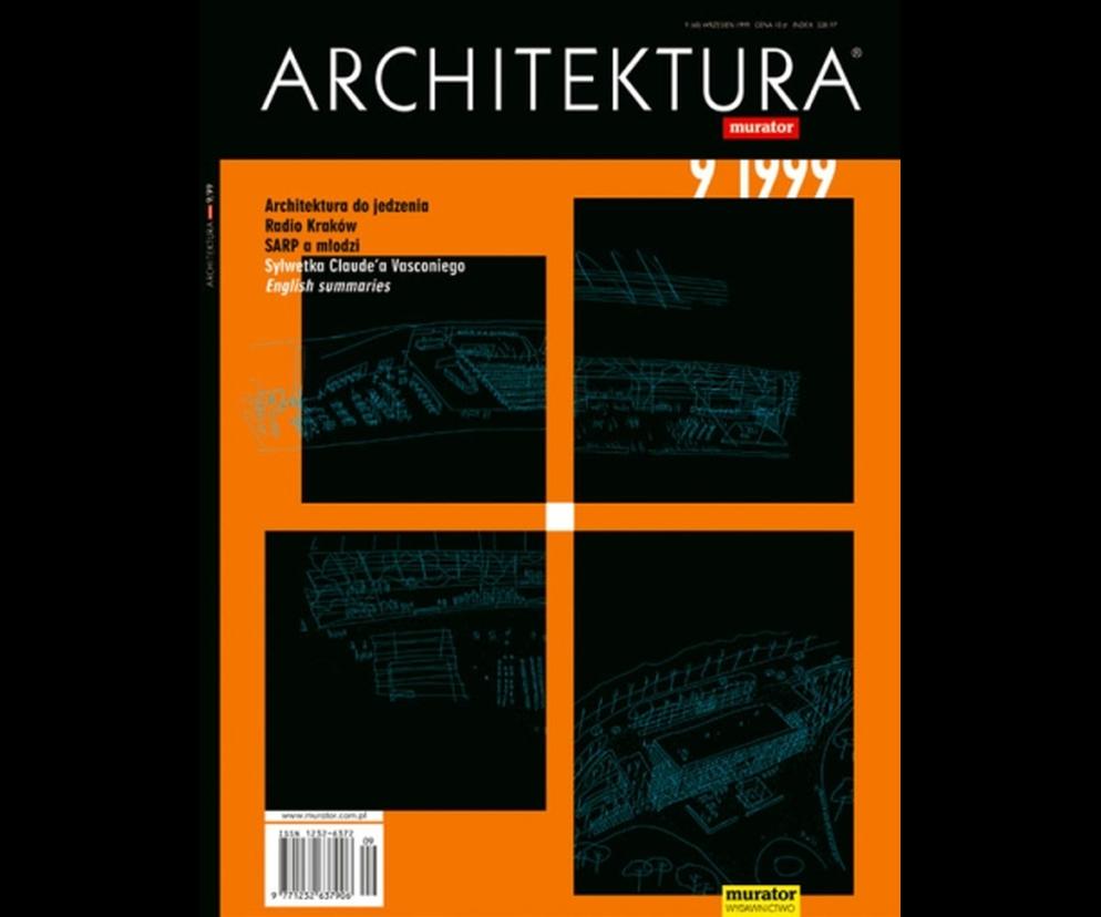 Okładka Miesięcznik Architektura 09/1999