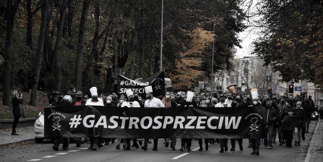 Ostatnia Wieczerza w Białymstoku. Protest branży gastronomicznej na ulicach