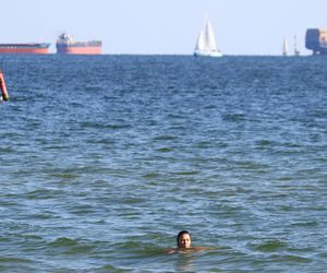 Anna Popek pracuje w zimnym morzu