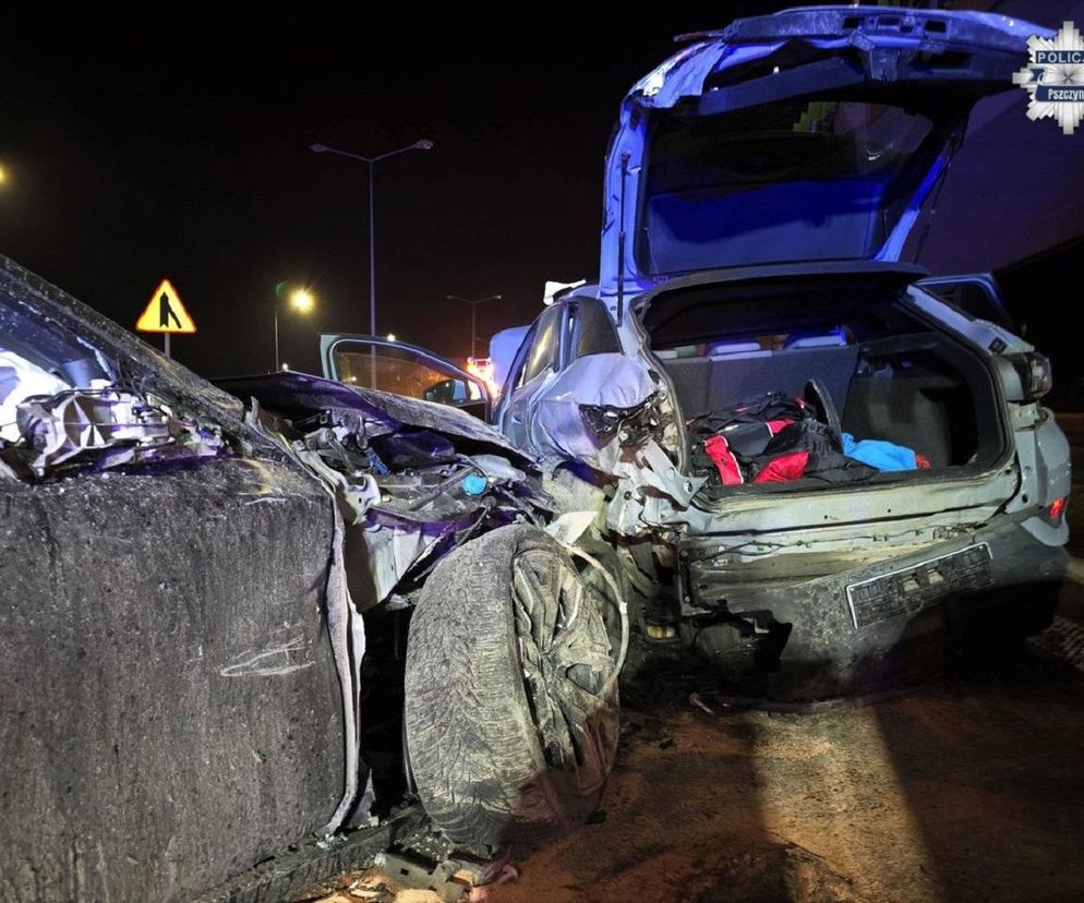 Dantejskie sceny na DK1. W kraksie brało udział 9 pojazdów. Zaczęło się od kierowcy bmw